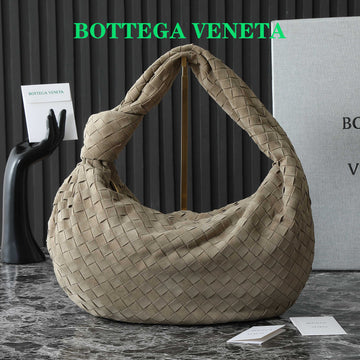 BOTTEGA VENETA 25S SMALL JODIE 48 IN MUTED TAUPE SUEDE GOLD HARDWARE House Of Sarah