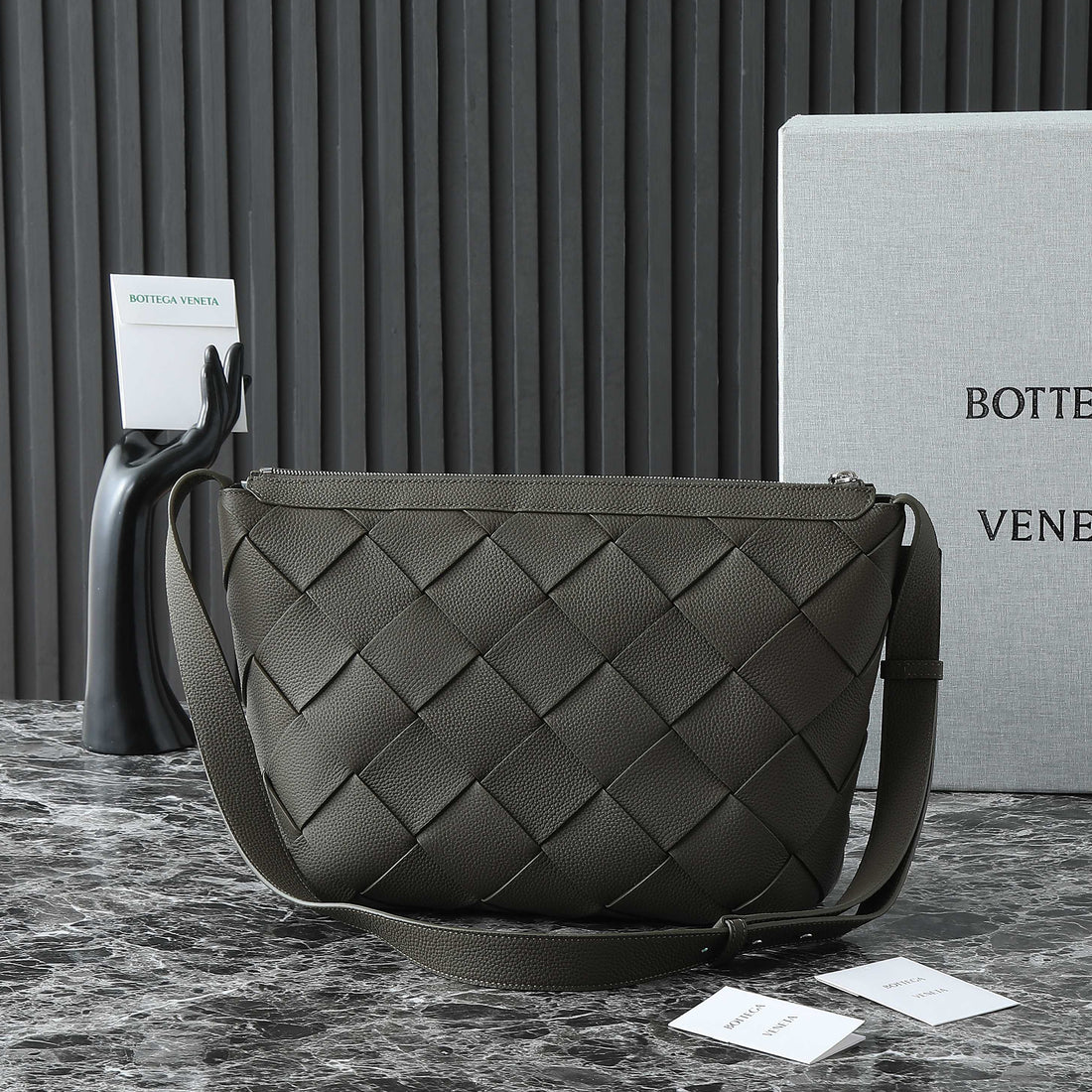 BOTTEGA VENETA 25S DIAGO HOBO 39 IN VERY DEEP OLIVE CALFSKIN House Of Sarah