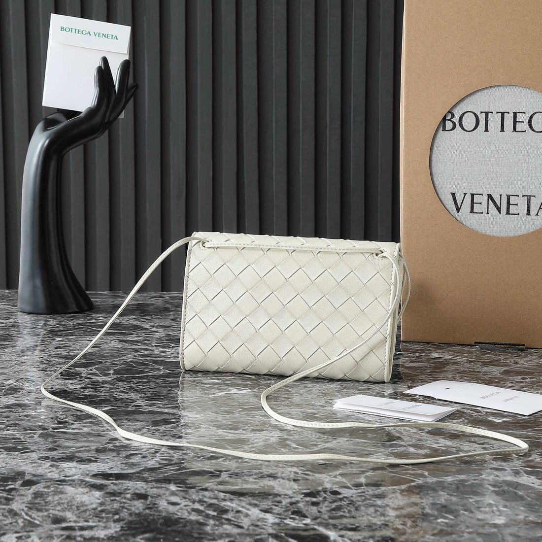 BOTTEGA VENETA 25S ANDIAMO POUCH 19 IN IVORY CALFSKIN GOLD HARDWARE House Of Sarah