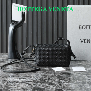 BOTTEGA VENETA KNOT CROSSBODY BAG 17 IN BLACK CALFSKIN House Of Sarah