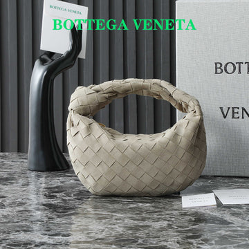 BOTTEGA VENETA 25S MINI JODIE 28 IN MUTED TAUPE SUEDE GOLD HARDWARE House Of Sarah