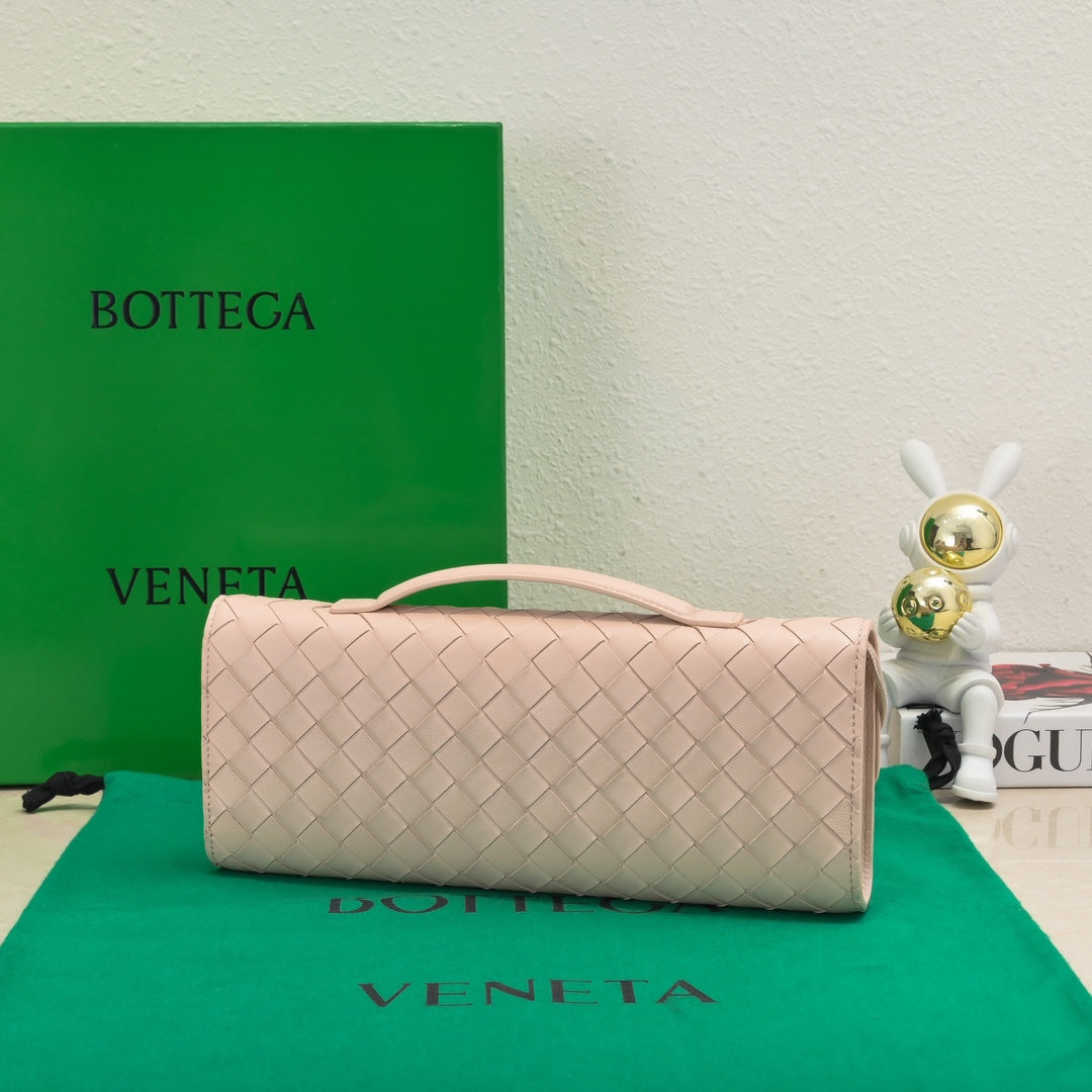 BV Long Clutch Andiamo 31 Pink Leather Ghw House Of Sarah