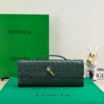 BV Long Clutch Andiamo 31 Dark Green Leather Ghw by House Of Sarah