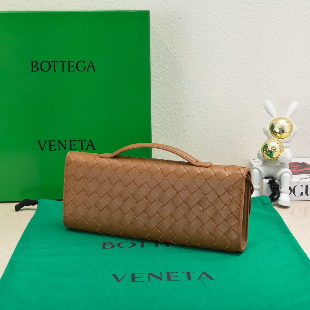 BV Long Clutch Andiamo 31 Tan Leather Ghw by House Of Sarah