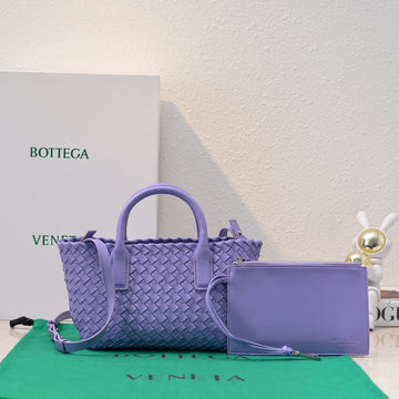 Mini Cabat 20cm Purple Lambskin Ghw House Of Sarah Bags