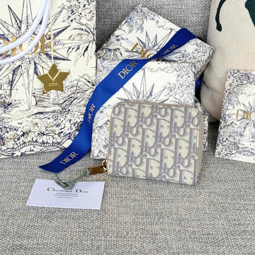 MONTAIGNE VOYAGEUR COIN PURSE 12 IN GREY MONOGRAM OBLIQUE JACQUARD By House Of Sarah