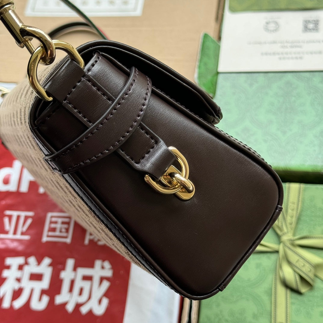 LUCE MEDIUM SHOULDER BAG 36 IN BEIGE CANVAS AND DARK BROWN CALFSKIN TRIM GOLD HARDWARE House Of Sarah Bags