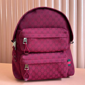 MEDIUM BACKPACK 40 IN ROSSO ANCORA RED GG CANVAS House Of Sarah
