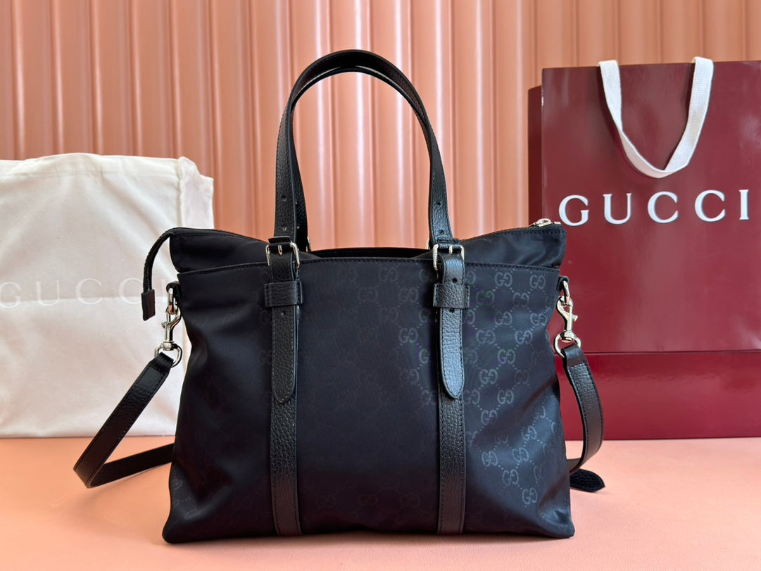 NYLON LINE TOTE BAG 34.5 IN BLACK GG CANVAS House Of Sarah Bags