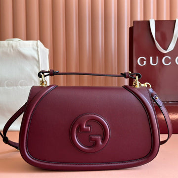 BLONDIE LARGE TOP HANDLE BAG 32 IN ROSSO ANCORA RED CALFSKIN by House Of Sarah