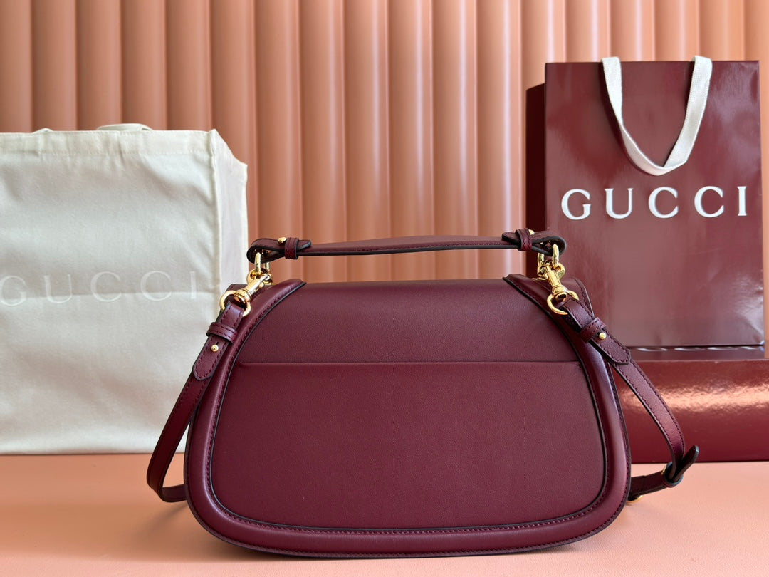 BLONDIE LARGE TOP HANDLE BAG 32 IN ROSSO ANCORA RED CALFSKIN House Of Sarah Bags