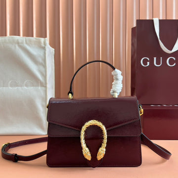 DIONYSUS MEDIUM SHOULDER BAG 22 IN ROSSO ANCORA RED GG GLOSSY LAMBSKIN House Of Sarah