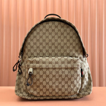 MEDIUM BACKPACK 42 IN BEIGE AND DARK BROWN GG CANVAS
