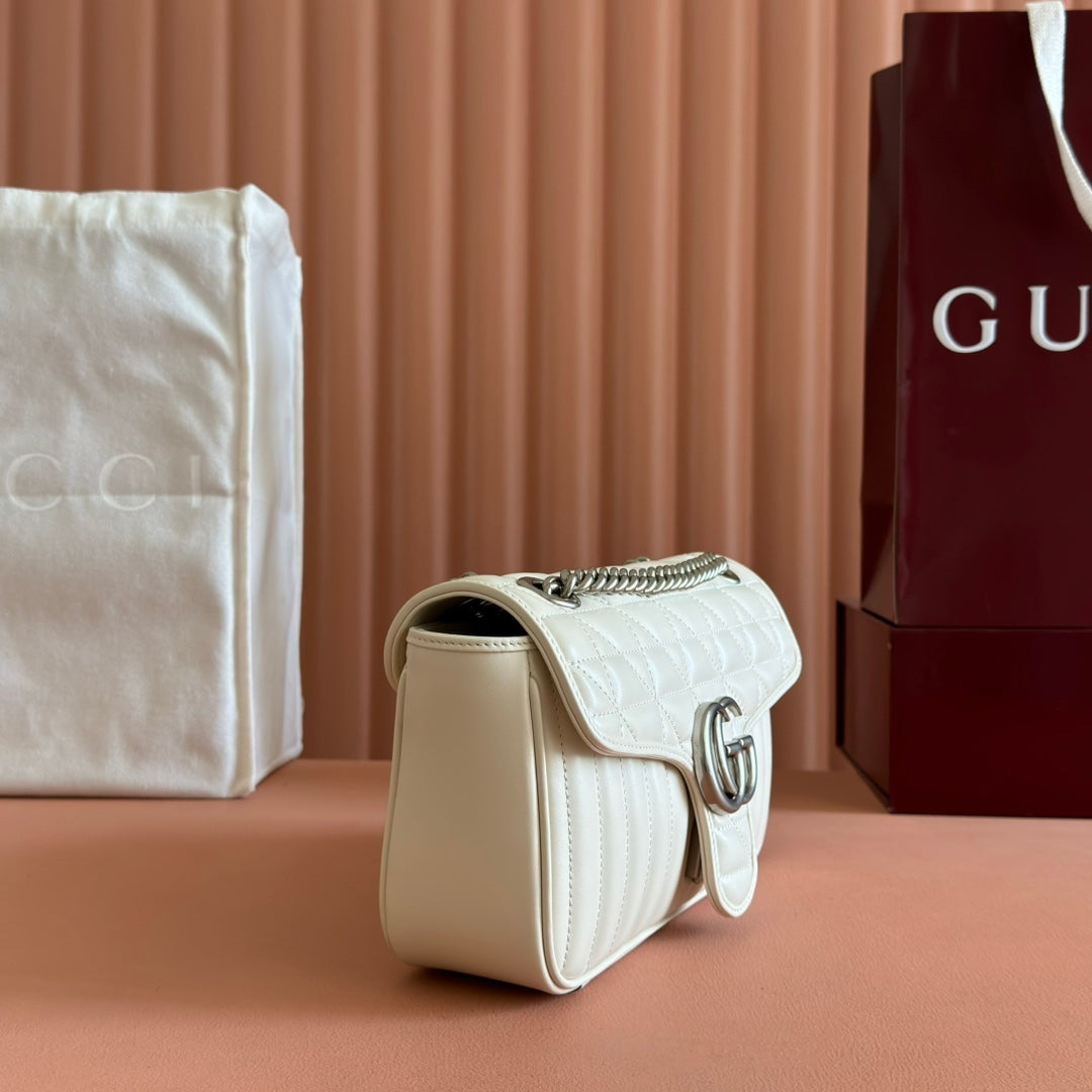 MARMONT SMALL SHOULDER BAG 26 IN OFF WHITE LAMBSKIN House Of Sarah