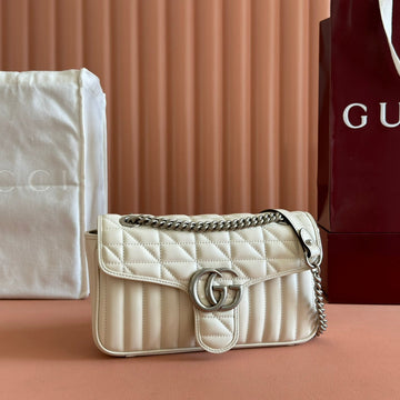 MARMONT SMALL SHOULDER BAG 26 IN OFF WHITE LAMBSKIN House Of Sarah