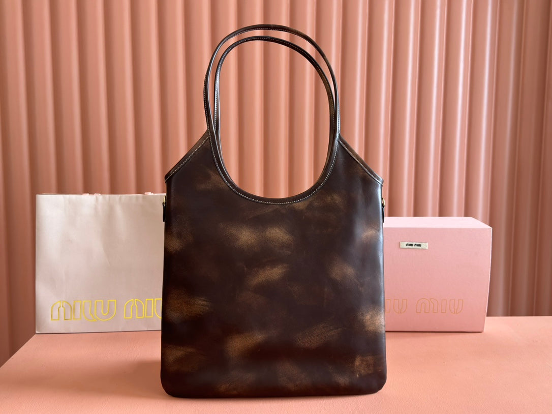 IVY TOTE BAG 40 IN BROWN OMBRE CALFSKIN House Of Sarah