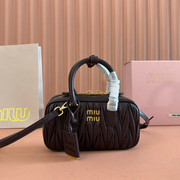 ARCADIE MINI BAG 19 BLACK IN MATELASSÉ NAPPA LEATHER House Of Sarah Bags