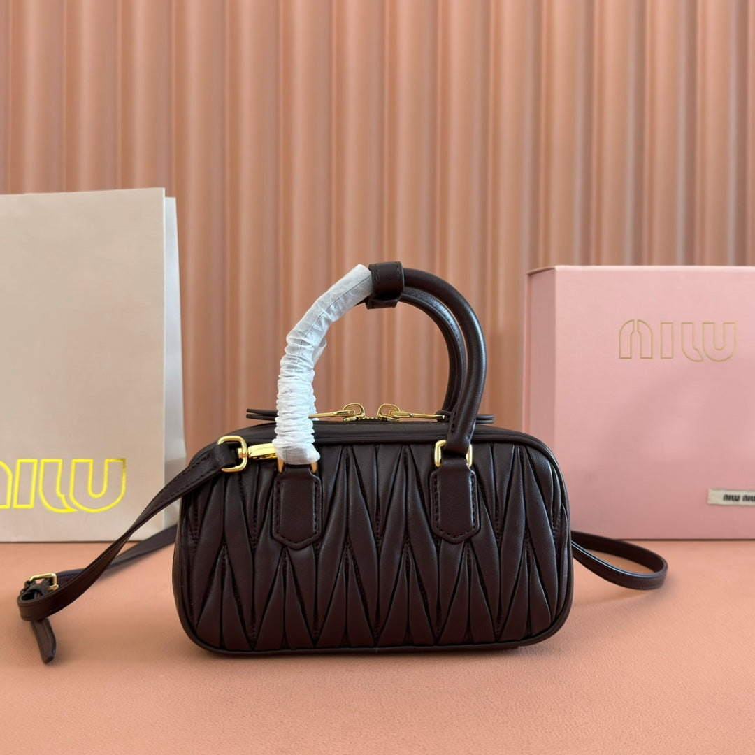 ARCADIE MINI BAG 19 BLACK IN MATELASSÉ NAPPA LEATHER House Of Sarah Bags