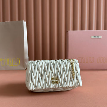 MATELASSÉ NAPPA LEATHER MINI BAG 18 WHITE House Of Sarah