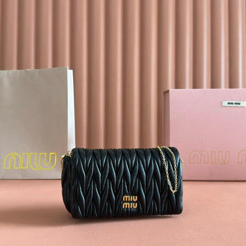 MATELASSÉ NAPPA LEATHER MINI BAG 18 BLACK House Of Sarah Bags