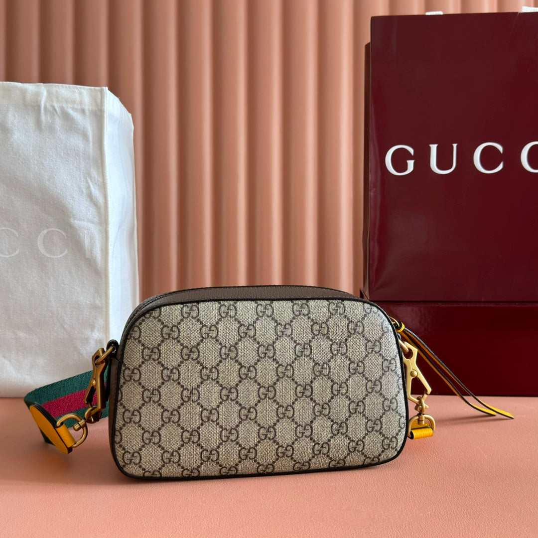 GUCCI NEO GG SUPREME TIGER HEAD CROSSBODY BAG 24 IN CANVAS