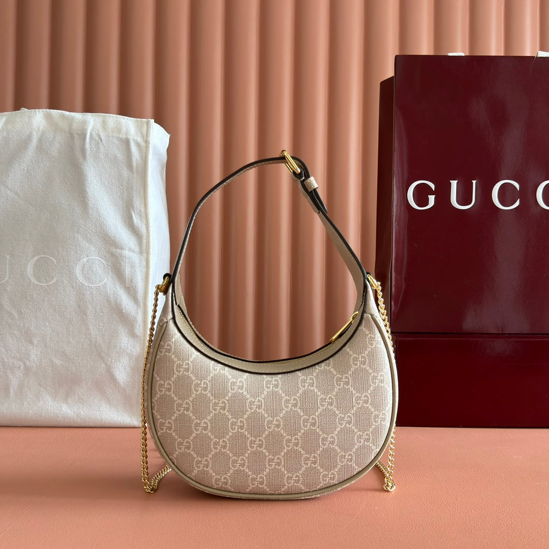 GG SUPREME SHOULDER BAG 22 CREAM IN CANVAS GOLD HARDWARE House Of Sarah