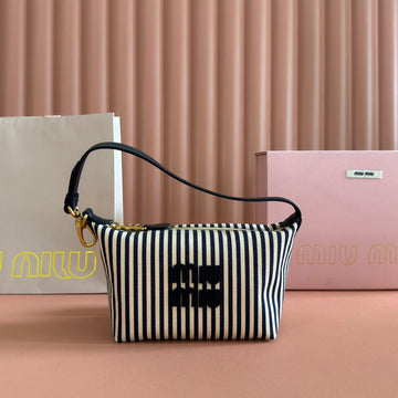 HOBO BAG 25 STRIPED WITH LOGO IN CANVAS By House Of Sarah