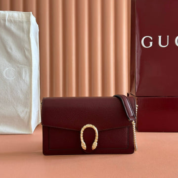 GUCCI 25S DIONYSUS WALLET ON CHAIN 20 IN ROSSO ANCORA CALFSKIN House Of Sarah