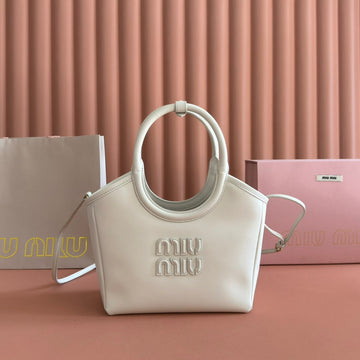 MIUMIU 26S IVY BAG 23 IN WHITE CALFSKIN GOLD HARDWARE House Of Sarah