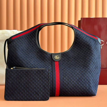 GUCCI 25S GIGLIO LARGE TOTE BAG 60 CM IN CHARCOAL GRAY CANVAS House Of Sarah Bags
