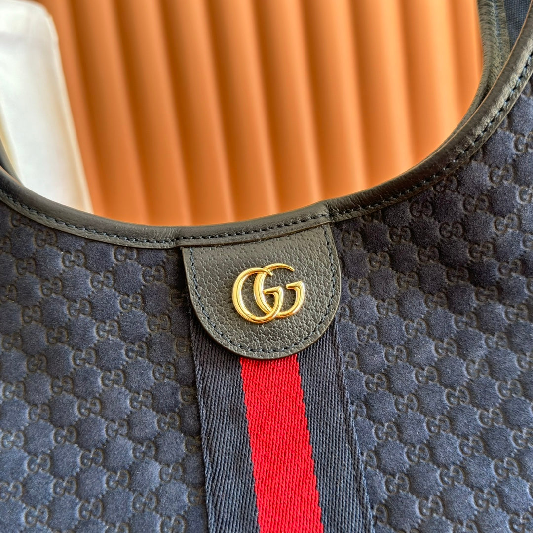 GUCCI 25S GIGLIO LARGE TOTE BAG 60 CM IN CHARCOAL GRAY CANVAS by House Of Sarah