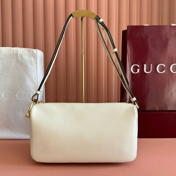 GUCCI 26S SHOULDER BAG 31 IN CREAM WHITE CALFSKIN by House Of Sarah