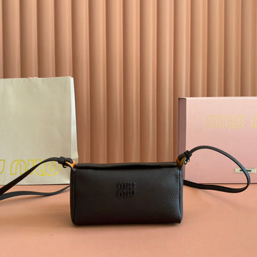 MIUMIU 26S POUCH BAG 18 IN BLACK CALFSKIN GOLD HARDWARE House Of Sarah