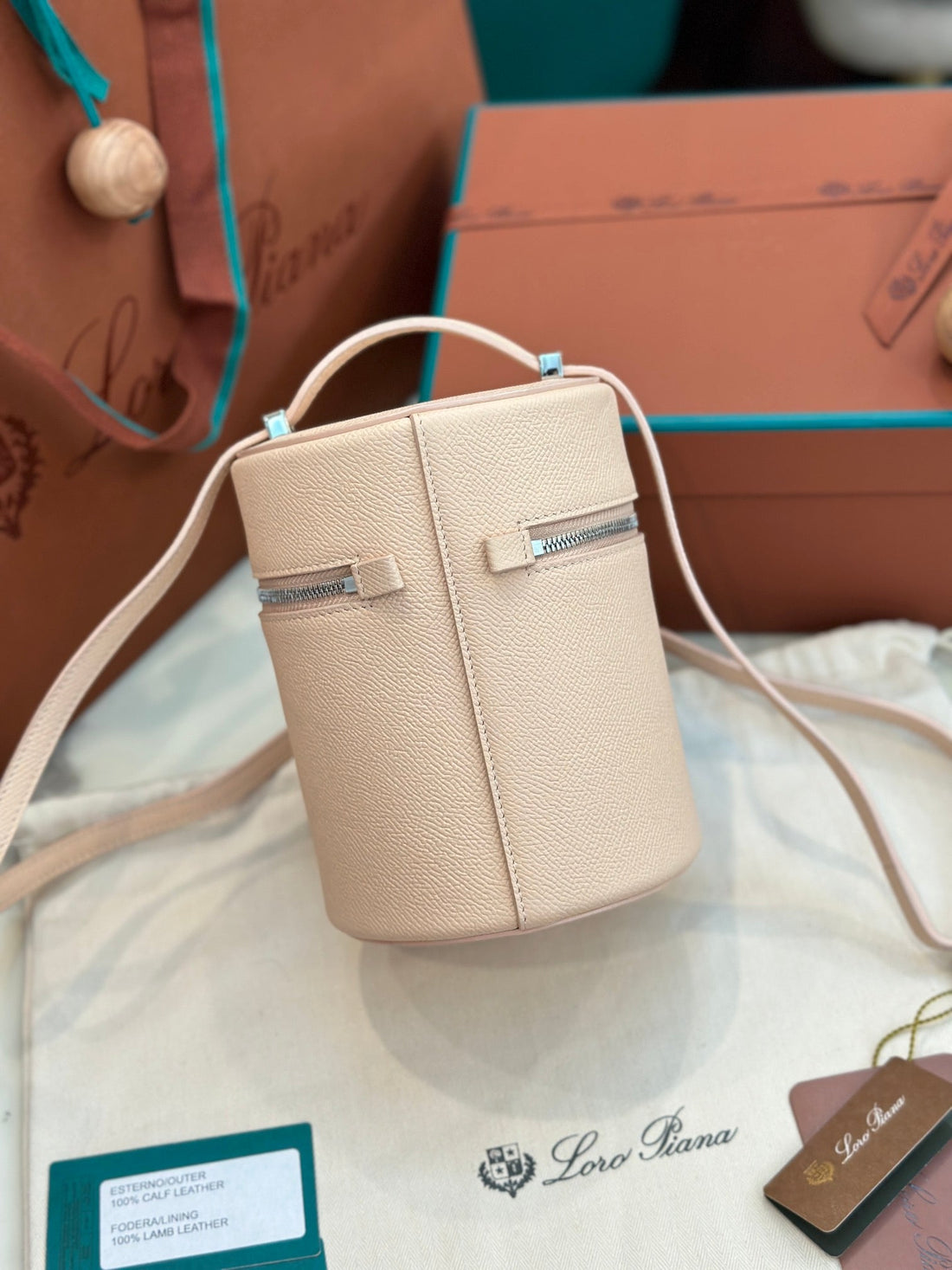 EXTRA CASE MEDIUM 16 BAG IN LIGHT PINK SMOOTH CALFSKIN WITH SILVER HARDWARE House Of Sarah