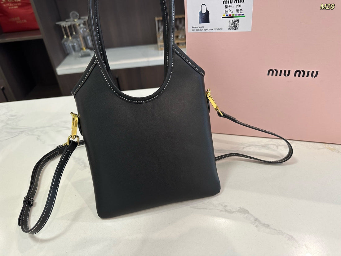 IVY MINI TOTE BAG 20 IN BLACK CALFSKIN House Of Sarah