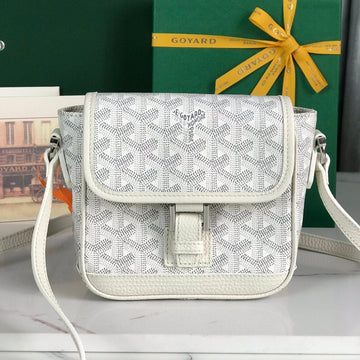GRAND BLEU 16 IN WHITE GOYARDINE CANVAS AND LAMBSKIN House Of Sarah