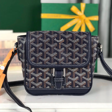 GRAND BLEU 16 IN NAVY BLUE GOYARDINE CANVAS AND LAMBSKIN House Of Sarah Bags