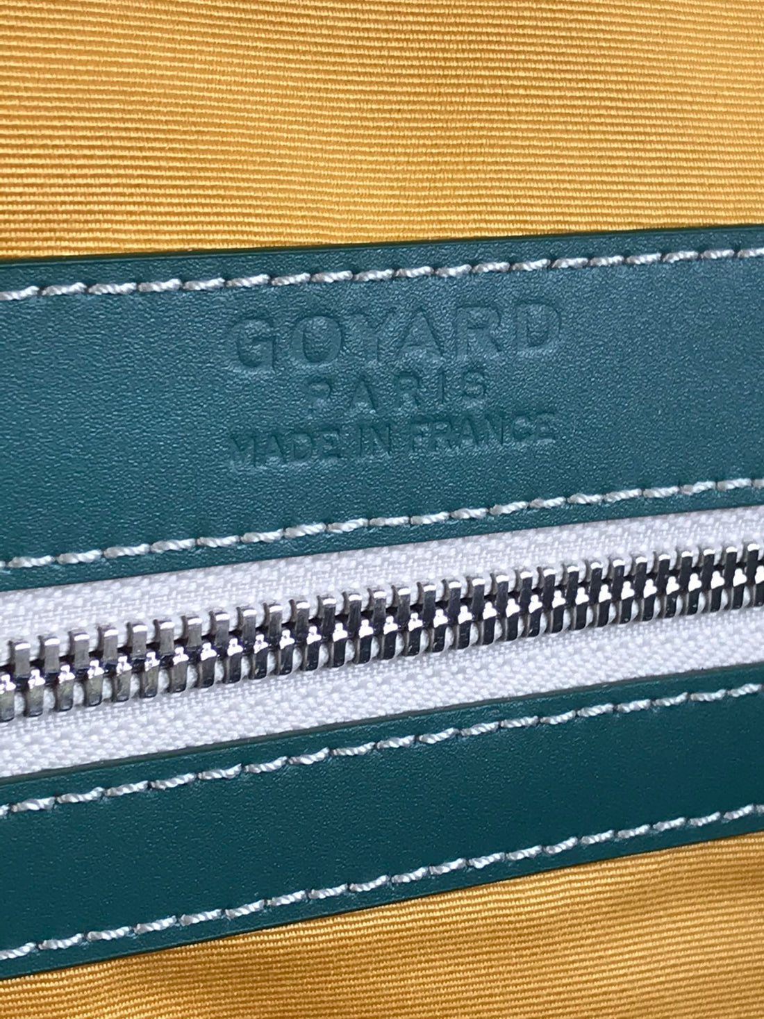 BOSTON 50 BAG IN GREEN GOYARDINE CANVAS AND CALFSKIN TRIM House Of Sarah