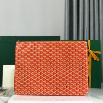 SÉNAT MGM POUCH 40 IN RED ORANGE GOYARDINE CANVAS House Of Sarah