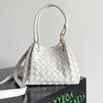 BV Small Parachute 21 White Lambskin Ghw House Of Sarah Bags