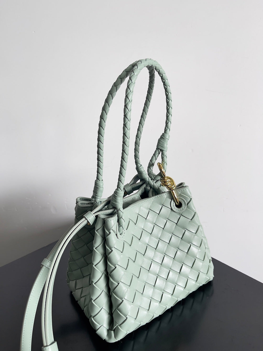 BV Small Parachute 21 Seafoam Lambskin Ghw by House Of Sarah