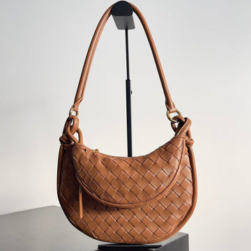 SMALL GEMELLI 24 IN BRONZE BROWN LAMBSKIN by House Of Sarah