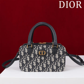 MONTAIGNE MINI DOCTOR BAG 20 IN BLACK MONOGRAM OBLIQUE JACQUARD MIX CALFSKIN By House Of Sarah