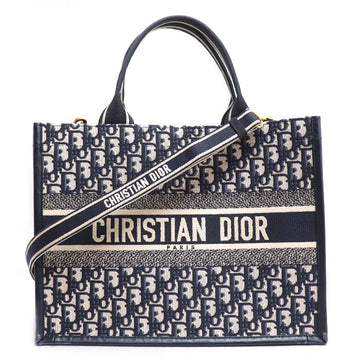 Dior Book Tote Oblique Cotton Calf Tote Bag