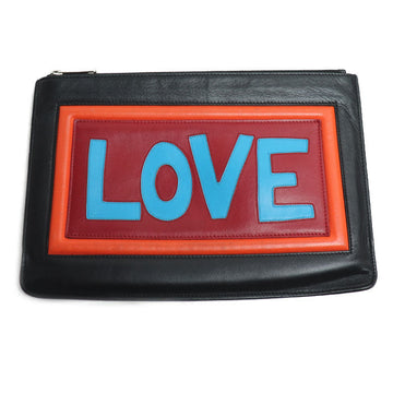 Fendi Vocabulary LOVE Leather Clutch Bag