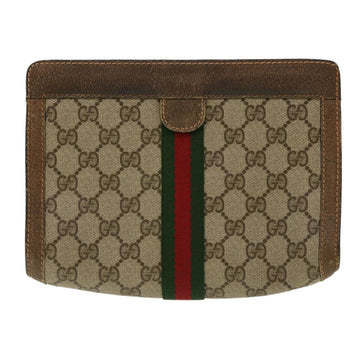 GUCCI GG Canvas Web Sherry Line Clutch Bag Beige Red Green 8901001  ki2301
