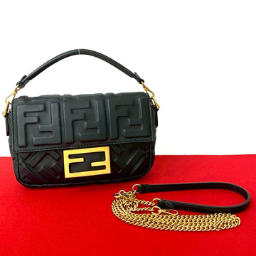 Fendi Mamma Baguette Leather 2way Bag