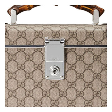 (WMNS) GUCCI Globe-Trotter Logo Bamboo Canvas handbag 588351-9VEFW-8358