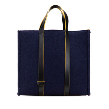 Fendi 7VA390 Wool Leather Tote Bag
