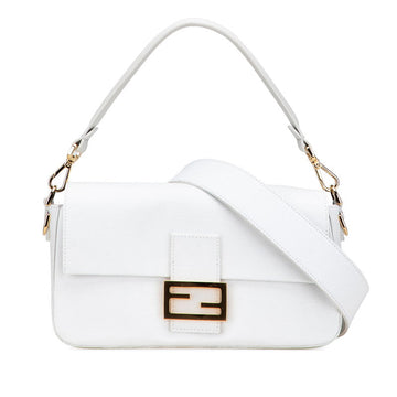 Fendi Baguette Linen Leather 2way Bag